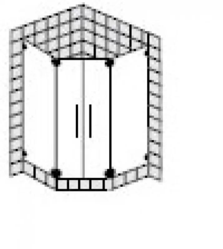 SPRINZ Achat R Plus cabine de douche pentagonale sur mesure avec portes battantes, dimensions jusqu‘à 1000x1000x2000mm