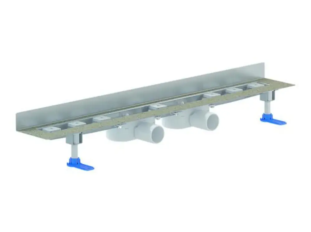 DALLMER caniveau de douche CeraLine Nano 2 caniveaux, L 800mm, DN 50 hauteur totale 68mm