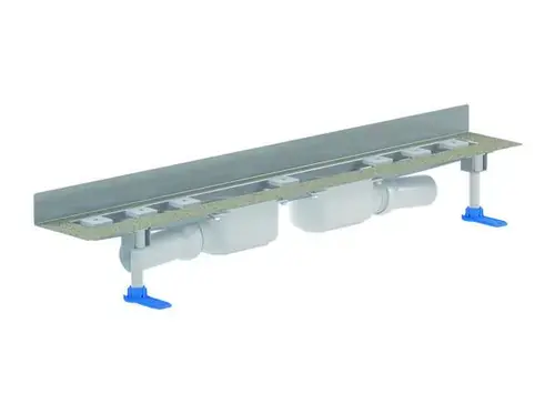 DALLMER caniveau de douche CeraLine PLAN 2 caniveaux, L 800mm, DN 50 hauteur totale 90mm