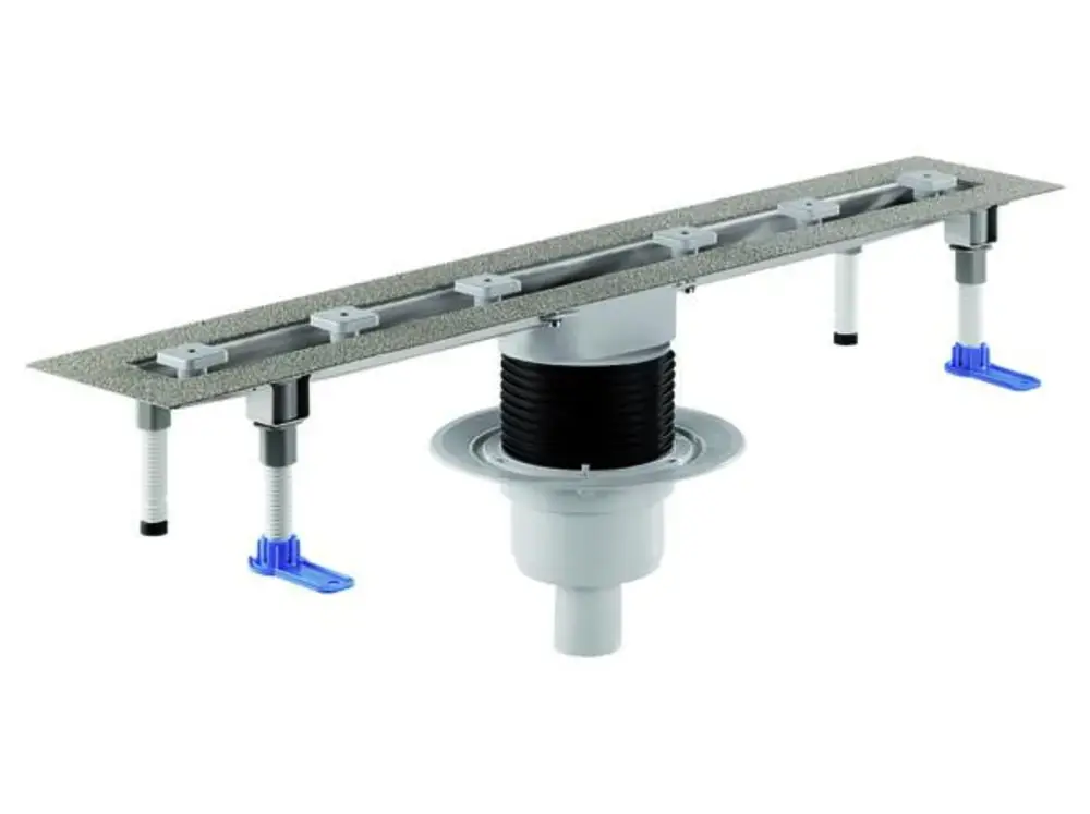 DALLMER caniveau de douche CeraLine vertical F, 600mm, DN 50 hauteur totale 110mm