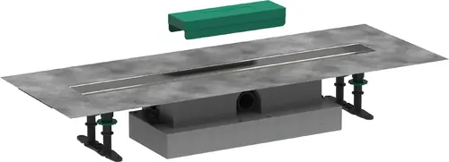 hansgrohe uBox universal kit complet, installation plate pour kit de finition de caniveau de douche 700mm
