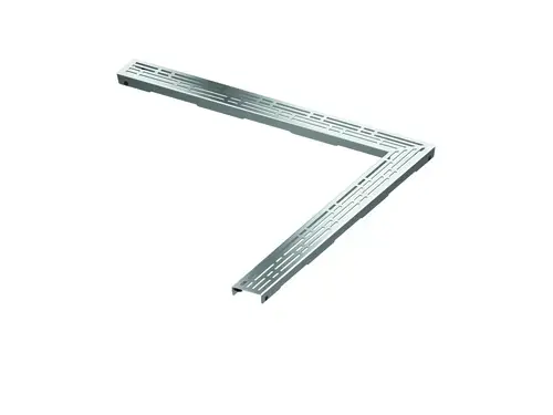 Grille design TECEdrainline "basic" pour canal coudé 90 degrés, 1000mm, poli