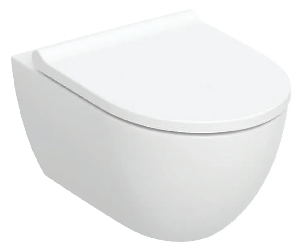 Ensemble de WC suspendu Geberit Acanto, y compris siège de WC, rinceur en profondeur, TurboFlush