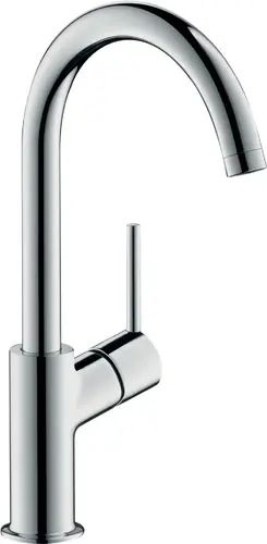 hansgrohe Talis Mitigeur monocommandé pour lavabo 210, garniture d‘écoulement Push-Open, bec pivotant 120 degrés