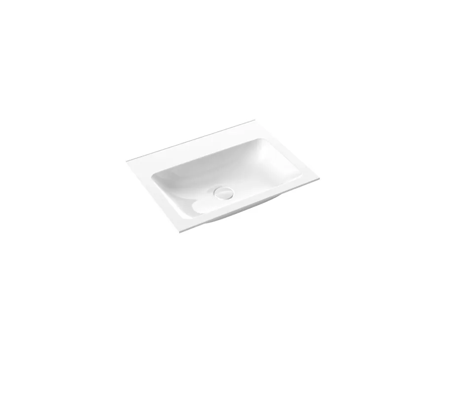 emco evo 600 lavabo, 611x475mm, sans trop-plein, pour meuble bas evo 600