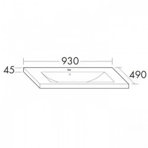burgbad Eqio lavabo en céramique, 1 trou pour robinet, avec trop-plein, 930x490x45mm, blanc