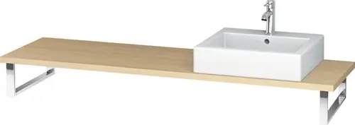 Console Duravit L-Cube pour lavabos à poser et à encastrer, épaisseur du plan 30mm, dimensions 1500x480mm, avec 1 découpe