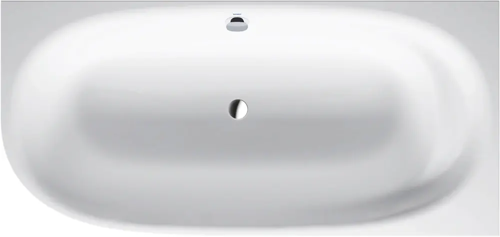 Baignoires Duravit Cape Cod angle droit, avec un dossier incliné, 1900x900mm, habillage sans soudure, bâti-support, blanc