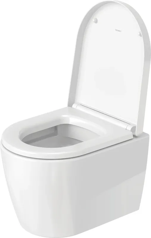 Siège de WC Duravit ME by Starck Compact, charnières en acier inoxydable, sans dispositif d‘abaissement automatique