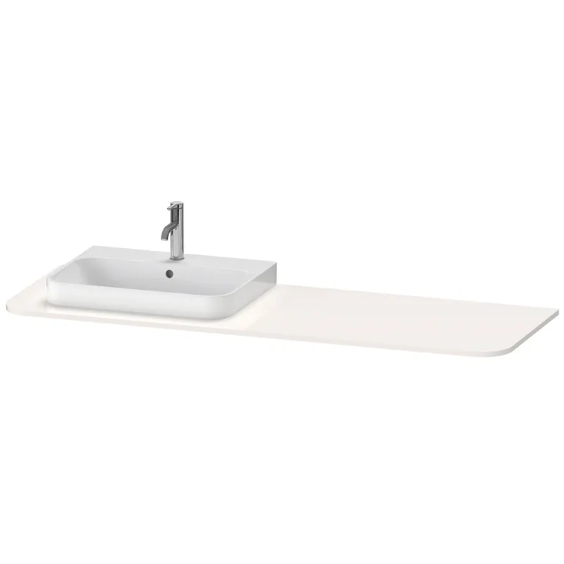 Console Duravit Happy D.2 Plus, 1600x550 mm, 1 découpe à gauche, pour meuble sous-lavabo HP4944, HP4963, HP4973