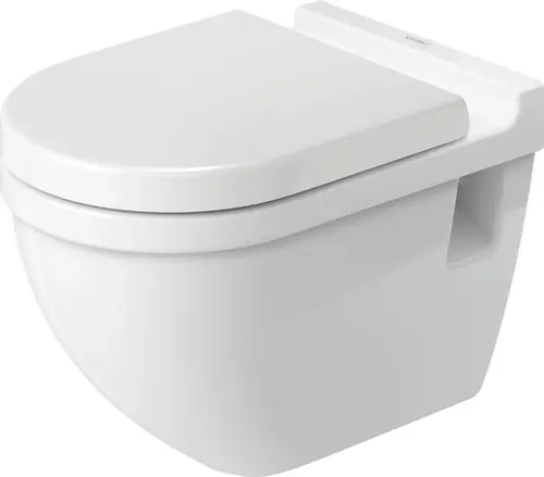 WC suspendu Duravit Starck 3 54cm, hauteur d‘assise + 5cm, lavable