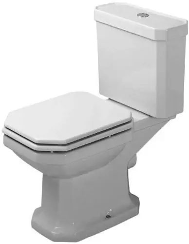 Combinaison WC sur pied Duravit 1930, sortie horizontale, blanc
