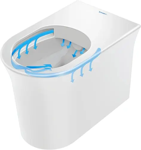 WC suspendu Tulip blanc, sans rebord, sortie horizontale, 580 mm