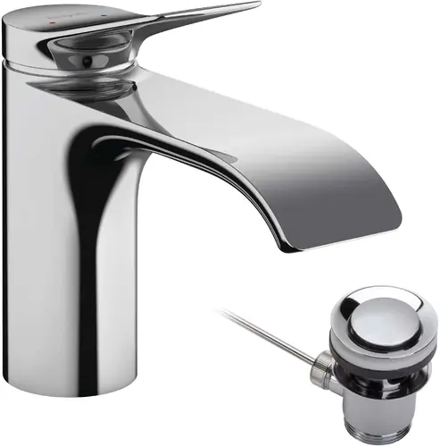 hansgrohe Vivenis robinetterie de lavabo à levier unique 80, avec vidage à tirette, portée 133mm