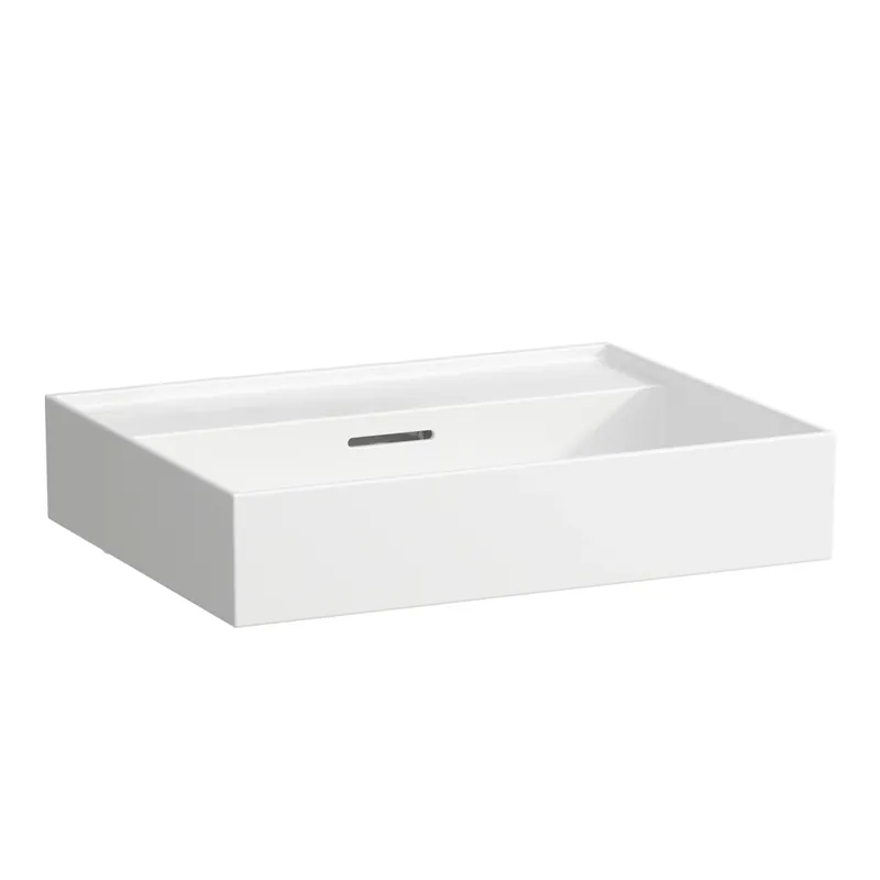 LAUFEN Kartell lavabo à encastrer, sans trou pour robinet, avec trop-plein, 600x460mm