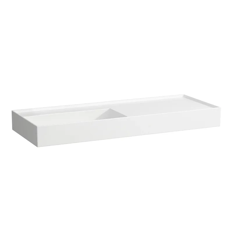 LAUFEN Kartell lavabo, encastré, tablette à droite, sans trou pour robinetterie, sans trop-plein, 1200x460mm