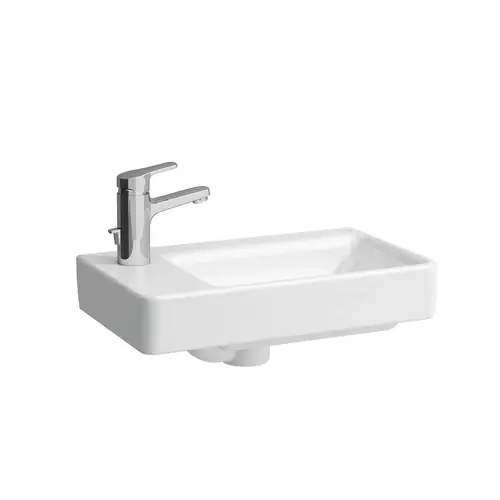 LAUFEN PRO S lave-mains, cuve à droite, 1 trou de robinetterie, avec trop-plein, 480x280mm