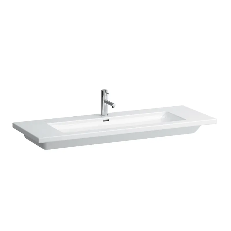 LAUFEN Living Square lavabo, encastré, 3 trous pour robinet, 1300x480, blanc