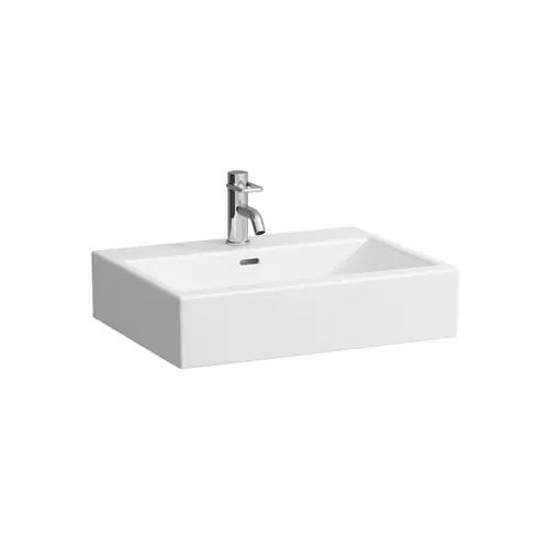 LAUFEN Living City lavabo, 1 trou pour robinetterie au centre, avec trop-plein, 60x46 cm , blanc