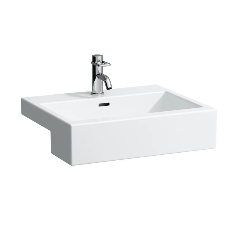 LAUFEN Living City lavabo semi-encastré, avec trop-plein, 1 trou pour robinet, 550x460mm, blanc