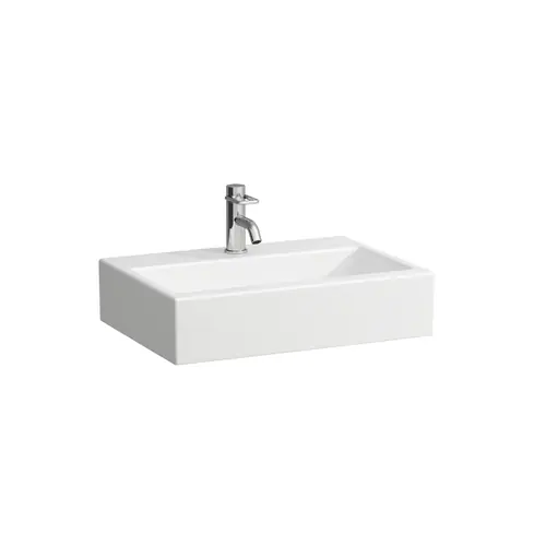 LAUFEN Living City vasque, 1 trou pour robinet, 600x425, blanc