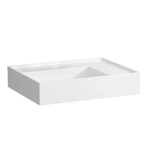 LAUFEN Kartell lavabo, sans trou pour robinet, sans trop-plein, tablette à droite, 600x460mm