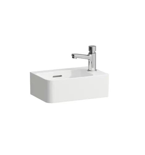 LAUFEN VAL lave-mains, 1 trou de robinetterie à droite, avec trop-plein, 340x220mm