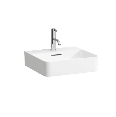 LAUFEN VAL lave-mains, 1 trou de robinetterie, avec trop-plein, 450x420mm