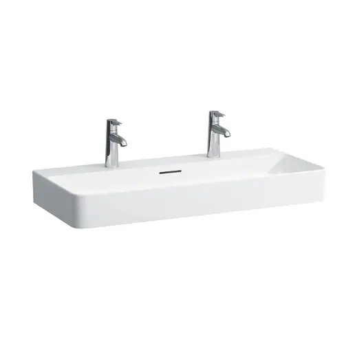 LAUFEN VAL lavabo à poser 950x420mm, 2 trous de robinetterie, avec trop-plein, US. poncé