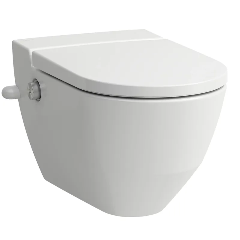 WC de douche Navia Cleanet, lavable 4,5/3 Betteres, sans chasse d‘eau, 37x58 cm, avec ouverture latérale pour raccordement d‘eau extérieur 19,5 cm
