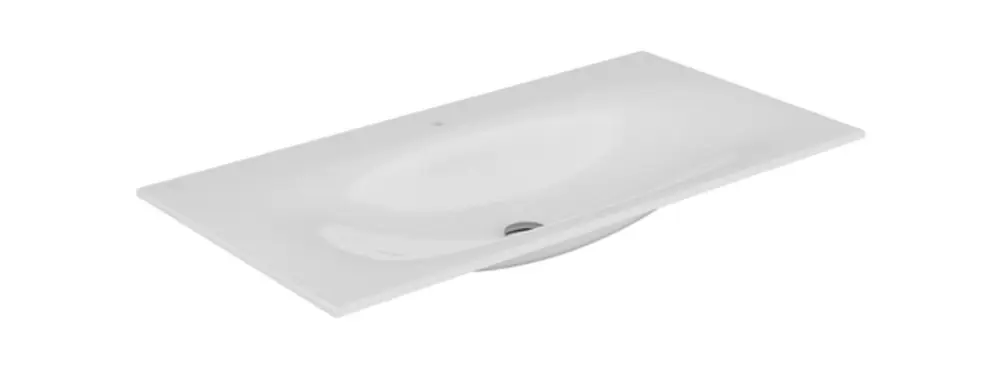 KEUCO EDITION 11 Lavabo à encastrer en céramique, 1055x17x538mm, avec 1 trou pour robinet, blanc