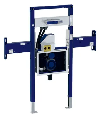 Elément Geberit Duofix pour lavabo Geberit ONE et robinetterie murale Geberit ONE, partiellement haut, avec siphon rotatif encastré, avec clou encastré