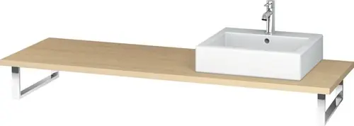 Console Duravit L-Cube pour lavabos à poser et à encastrer, épaisseur du plan 30mm, dimensions 1200x550mm, avec 1 découpe