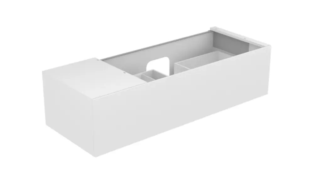 KEUCO EDITION 11 meuble sous-lavabo, 1 tiroir frontal, position du lavabo à droite, 1400x350x535mm