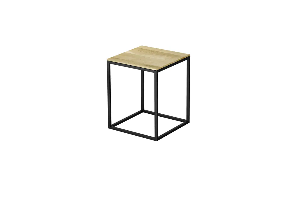 Tabouret Bette Q020, 35x35cm, plateau en bois véritable chêne naturel