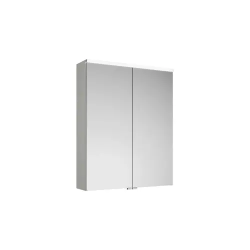 Armoires de toilette burgbad Eqio avec éclairage LED à poser, 2 portes, 650x800x170mm