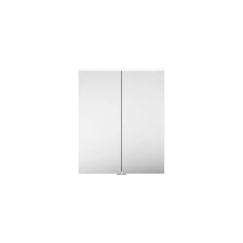 Armoires de toilette burgbad Eqio avec éclairage LED à poser et éclairage du plan de toilette, 2 portes, 650x800x170mm
