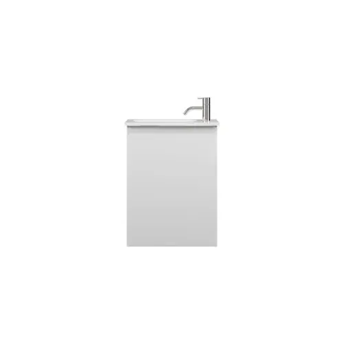 burgbad Fiumo, lavabo en fonte minérale avec meuble sous-lavabo, largeur 470 mm