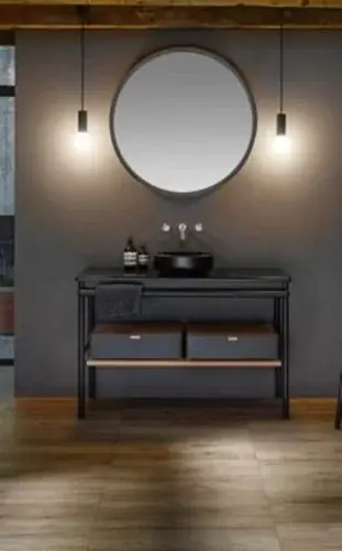 burgbad Mya lavabo à poser en céramique avec meuble sous-lavabo, 1200mm