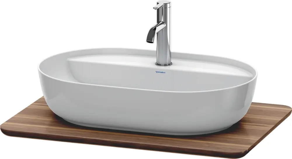 Console en bois massif Duravit Luv LU9460, largeur 688mm, adaptée au meuble sous-lavabo LU9560, LU9565