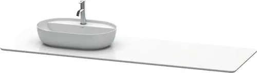 Console en pierre de quartz Duravit Luv, largeur 1783mm, adaptée au meuble sous-lavabo LU9563, LU9568