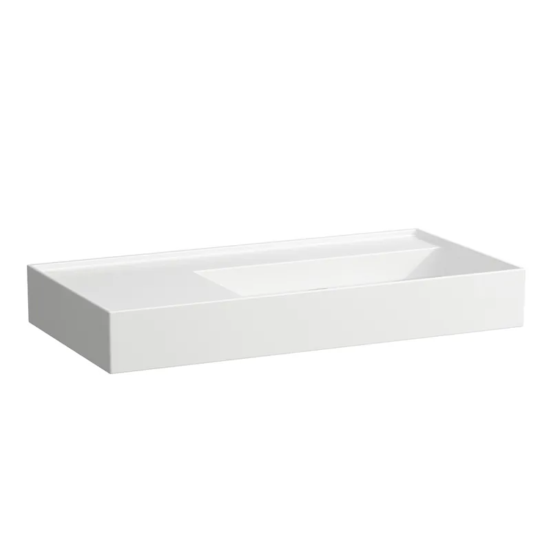 LAUFEN Kartell lavabo, encastré, tablette à gauche, sans trou pour robinet, sans trop-plein, 900x460mm