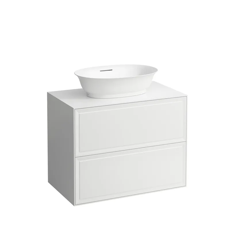 LAUFEN The New Classic Sideboard, 2 tiroirs, 775x455x600mm, pour bac de lavage H812852/3