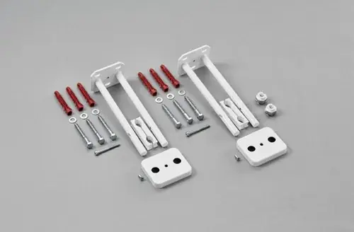 Set de montage Zehnder séparateur de pièce pour Yucca asymétrique, blanc