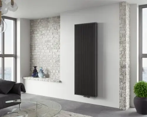 Corpotherma Aurora Radiateur vertical, à eau, tubes droits en acier de précision, profondeur 65mm, blanc