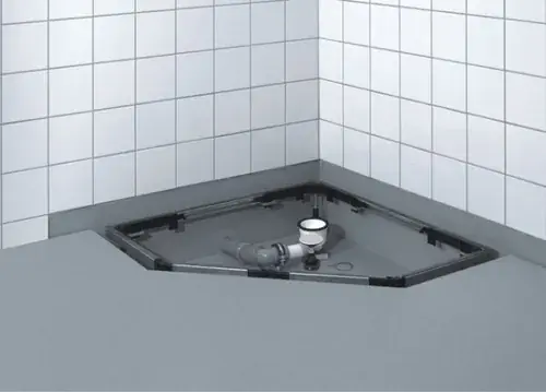 Cadre de montage Mepa SF pour receveurs de douche à 5 coins et 1/4 de cercle