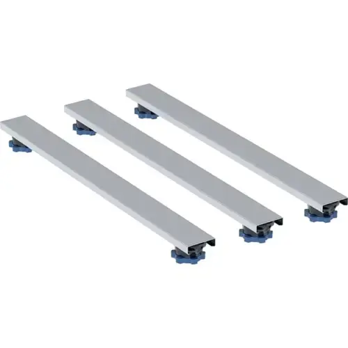Set Geberit pieds et traverses pour receveur de douche en résine de pierre, Lxl 70x7,3cm, pieds réglables en hauteur 6-12 cm