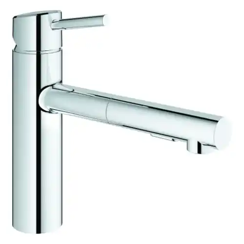 GROHE Concetto Mitigeur monocommandé pour évier, saillie 202mm, hauteur moyenne, extractible, orientable
