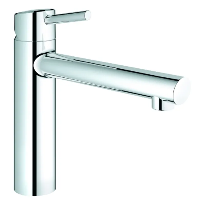 GROHE Concetto Mitigeur monocommandé pour évier, saillie 198mm, pour montage devant une fenêtre, hauteur moyenne, orientable