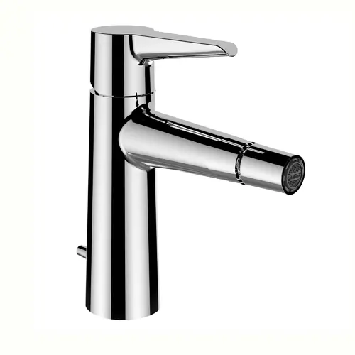 LAUFEN PURE Mitigeur pour bidet, bec fixe, Eco+, saillie 121 mm, avec vidage, chromé